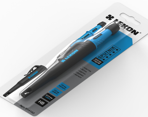 Карандаш автоматический строит. LEKON SPUTNIK с чехлом-станцией,стержень 2,8мм цвет:черный