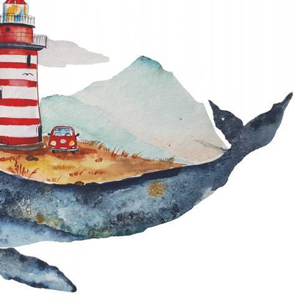 Стикер ВОЛШЕБНЫЙ КИТ маяк