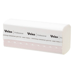 Бумажные полотенца V-слож. в пачках Veiro Professional Premium белые двухслойные (20 пачек по 200 л)