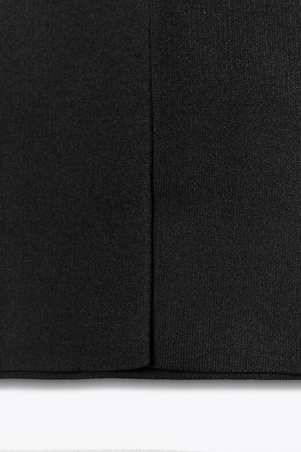 ZARA ТРИКОТАЖНАЯ ЮБКА-МИДИ, ЧЕРНЫЙ