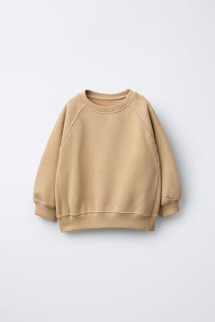 ZARA ТОЛСТОВКА С РЕЛЬЕФНЫМ ЛОГОТИПОМ, РЫЖЕВАТО-КОРИЧНЕВЫЙ