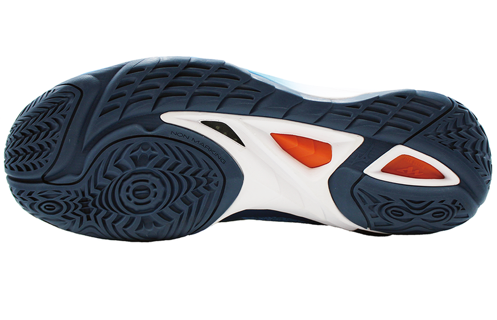 Мужские кроссовки для бадминтона/сквоша Mizuno Wave Mirage 4 - темный деним/белый/алый ibis