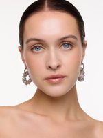 Серьги "Character" из розового кварца Silver