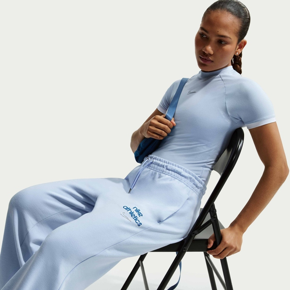 Брюки спортивные женские NIKE W NK PHNX FLC HR PANT WD GLS