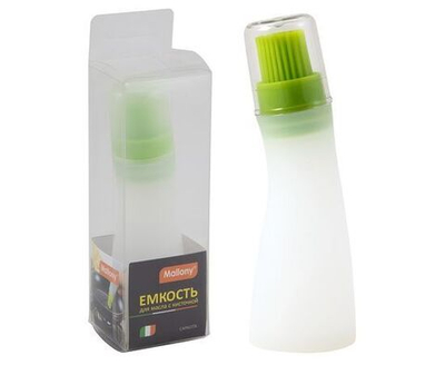 Емкость для масла с кисточкой 4х13см силикон пластик Mallony
