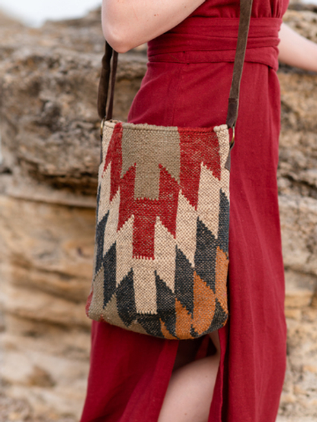 Бохо сумка "Зигзаг" большая