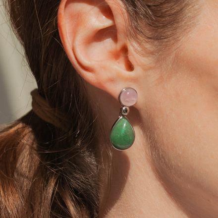 Серьги Possebon Q.Rose, Q.Verde A0738.7.17 S