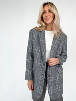 Жакет серый в клетку Серый