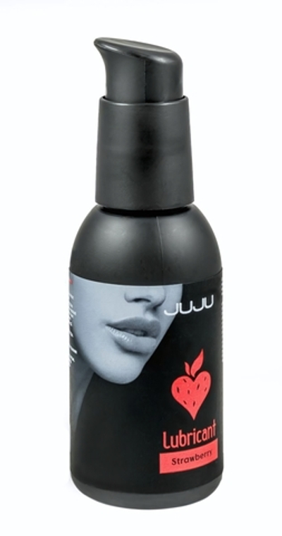 Съедобный лубрикант JUJU Strawberry с ароматом клубники - 100 мл.