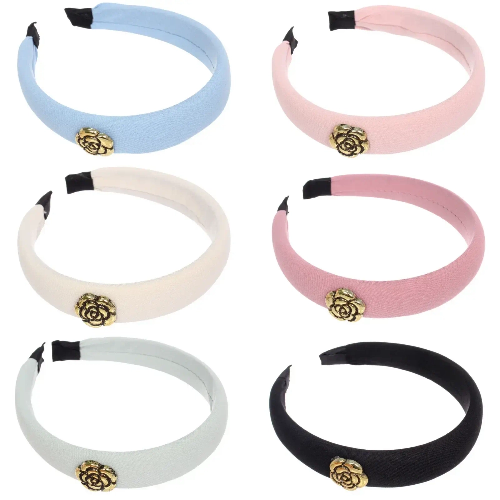 Ободок для волос «МАРЦИПАН», кларис, ширина 2,5см, микс 6 цветов ( в пакете с подвесом)