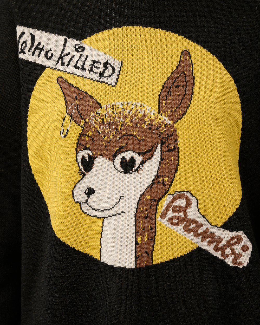 KIDILL ДЖЕМПЕР ЧЕРНЫЙ WHO KILLED BAMBI