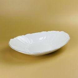 Lenardi 109-244 Овальное блюдо 28,5х18х6см КРОКУС ЗОЛОТО в под.уп.(х12)Фарфор