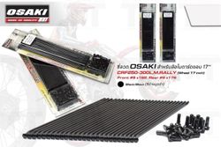 Spoke Set 9/10X172, Black-Red. For Honda CRF250L-M-Rally (for 17" rim). OSAKI. Made in Thailand. 36p set. Spokes+Nipples. th 3,5mm