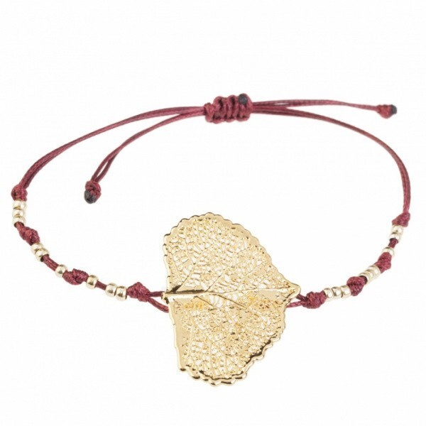 Браслет в виде листа Тополь Ester Bijoux BCL34-G/9
