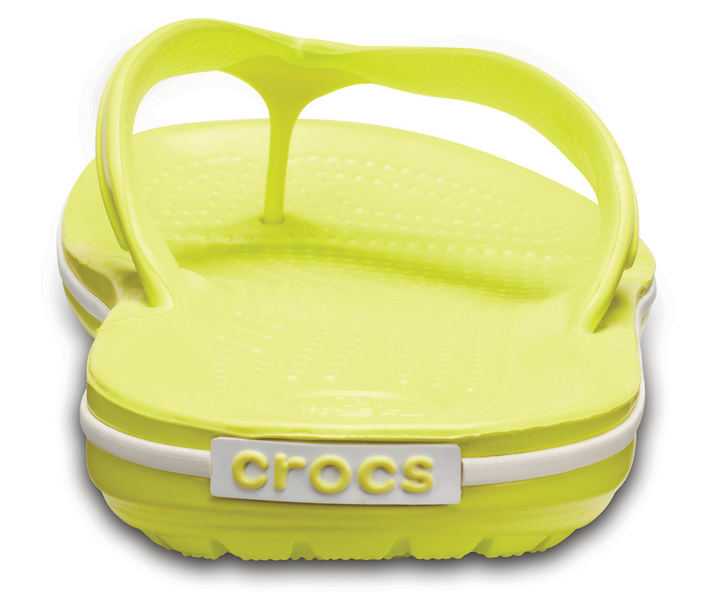 Шлепанцы Crocs Crocband Flip Tennis Ball Green/White