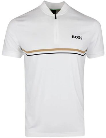Мужское теннисное поло BOSS TOC Spin - white