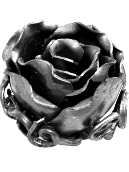 Кованый элемент "Бутон розы" большой, Диаметр: 80 (1,2мм), вес 0,27 кг.