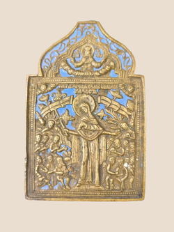 Антикварная икона " Богоматерь всех скорбящих радость "