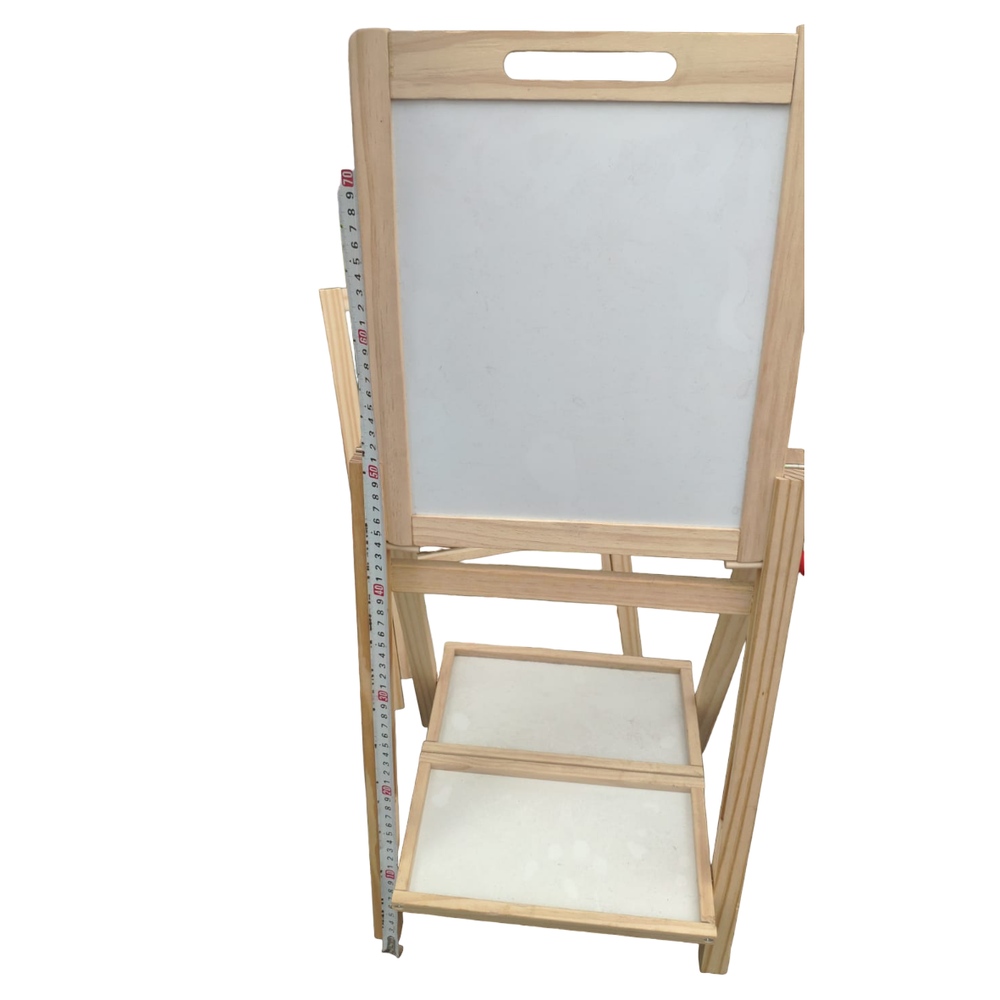 Деревянный регулируемый мольберт, доска с магнитными буквами "single sided small drawing board" 80х35см