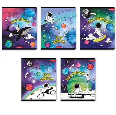 "Светоч" 48ТСК5_1_3_2 Тетрадь ученическая общая, A5 48 л. на скобе 65 г/кв.м , белизна 100 % 10 шт. линия 000321 Космос