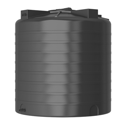 Ёмкость пластиковая пищевая Акватек ATV-2000 с поплавком 2000 л. вертикальный (140x140x149см;черный) - арт.555978
