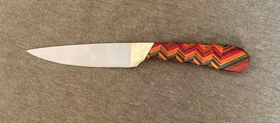 Кухонный нож Santa Fe SF/KD90 с клинком из стали 440А, рукоять дерево