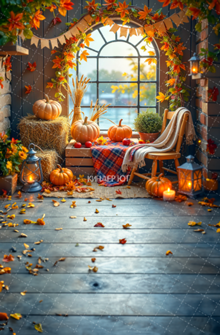 Фотофон "Осенняя композиция у окна" арт. ФФ906-63