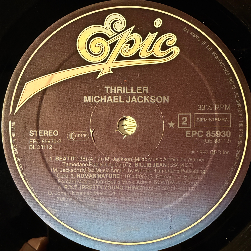 Michael Jackson - Thriller (Голландия 1982г.)