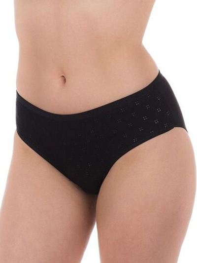 Трусики-слипы с перфорированной лицевой частью (Размер: XL) (Цвет: черный)