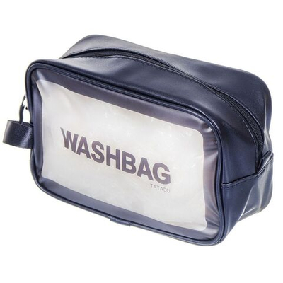 Косметичка 26х10.5х15.5 см, Прозрачная, Y9-020, молния, прозрач