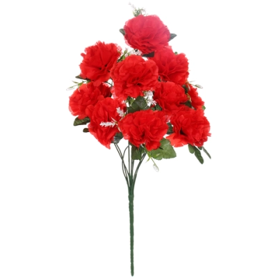 Искусственные цветы «Цветочная мелодия» Гвоздики 50см 10 цветков красные