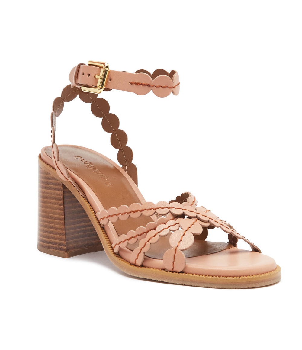 Кожаные босоножки на каблуке kaddy See By Chlo\u00e9 - коричневый(SB42032A 19001)