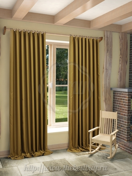 Шторы блэкаут для гостиной: Твила (арт. S015-1) - (200х280)х2 см. - темно-бежевый (A)