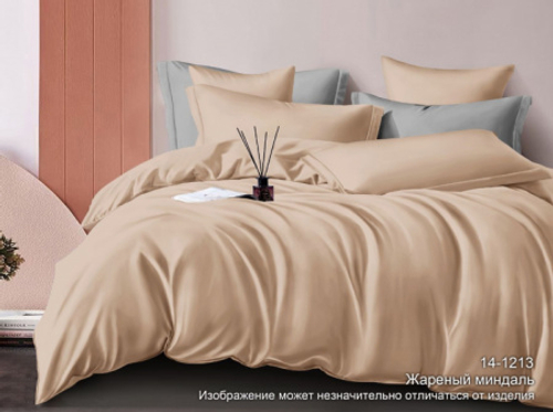 КПБ Сатин гл/кр "Luxor" диз. № 14-1213 (Поджаренный миндаль) (2,0-сп. с европростыней)