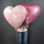 Сердце 36" Пыльная роза Agura