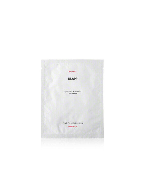 KLAPP Hyaluronic Multi Level Performance Triple Action Moisturizing Sheet Mask (3 x 20 ml)