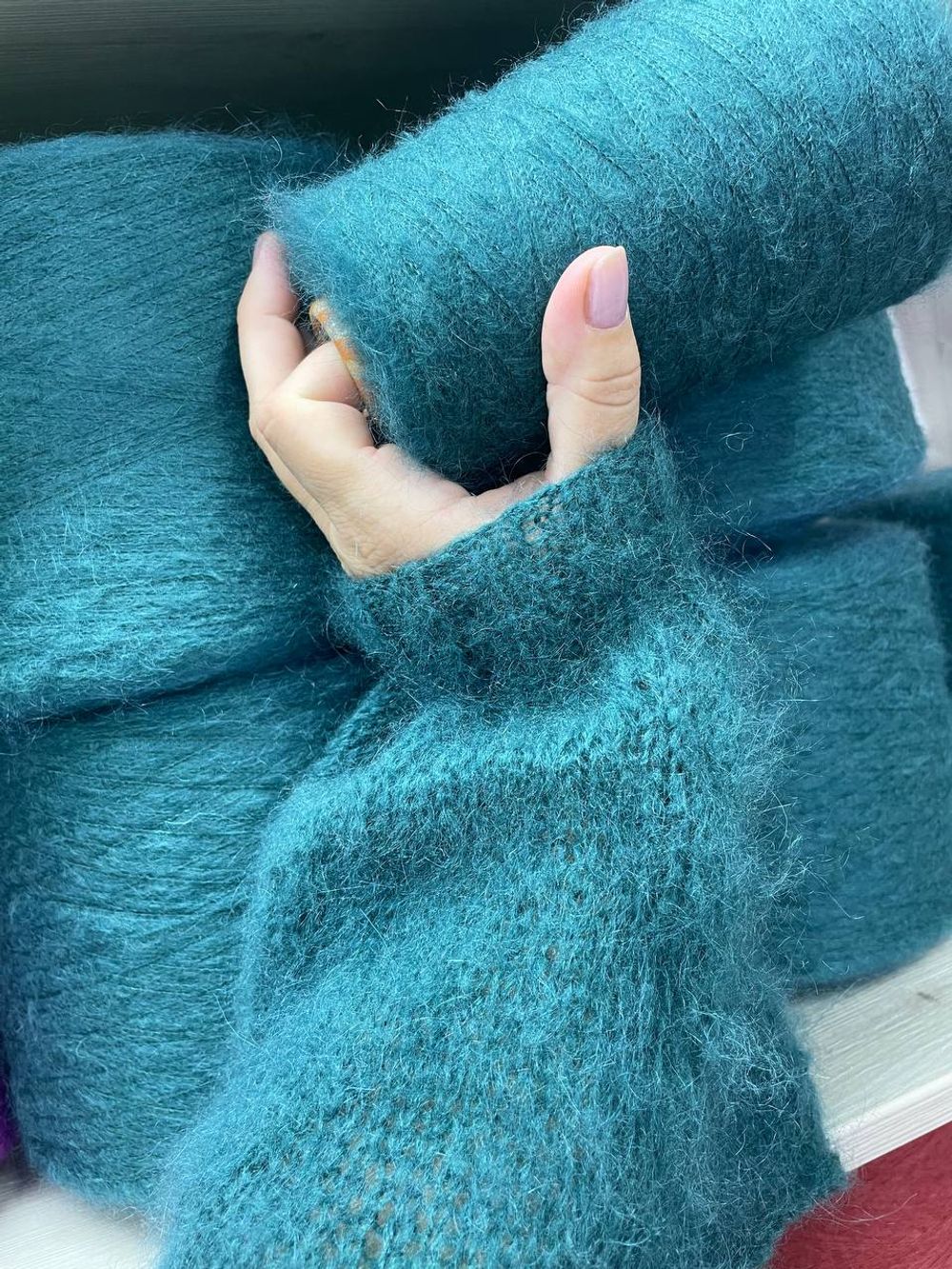 ECAFIL 30% кид мохер 30% полиамид 40% полиакрил