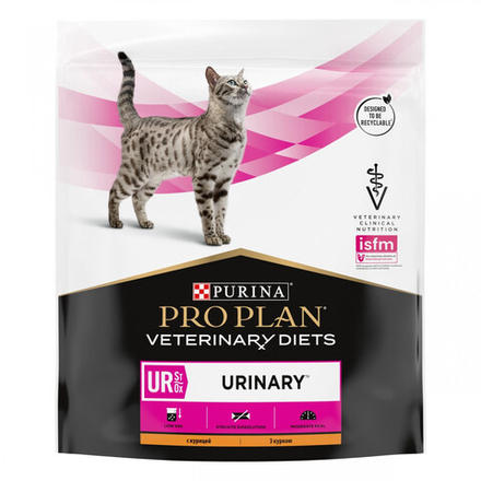 Корм сухой для кошек Pro Plan Veterinary Diets UR ST/OX при болезни мочевыводящих путей c курицей, 350г