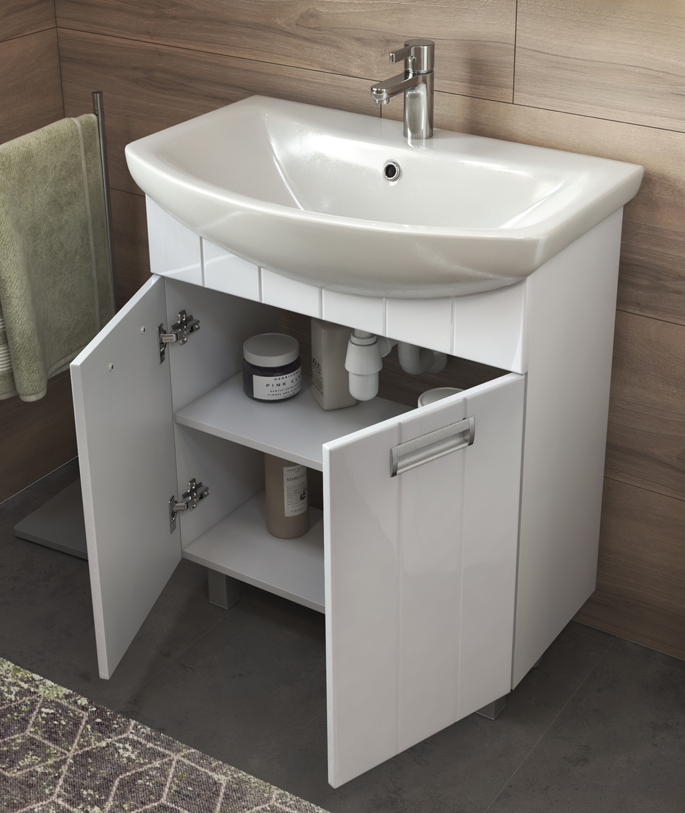Тумба Vigo Diana 600 (610х450х835 мм) с умывальником Балтика 60