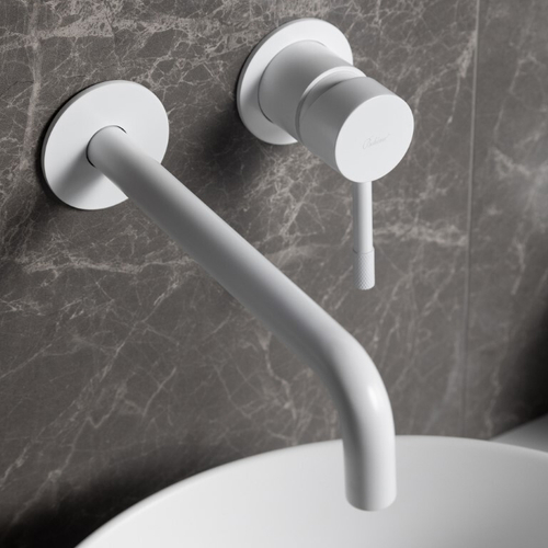 Boheme Смеситель для умывальника из стены, Uno. Matt White