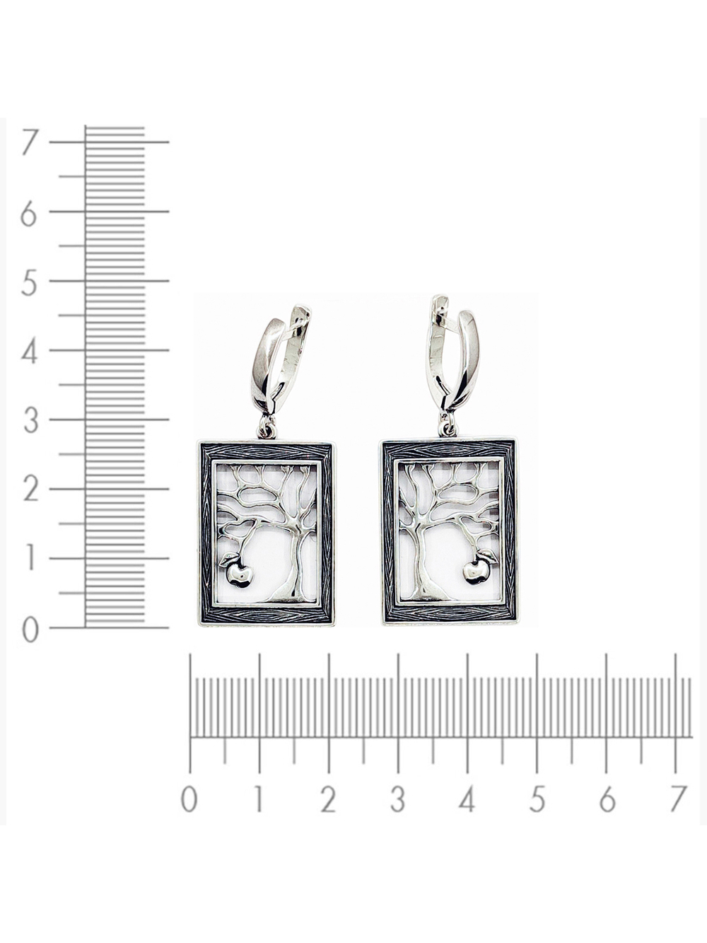 Длинные серьги из серебра 49311