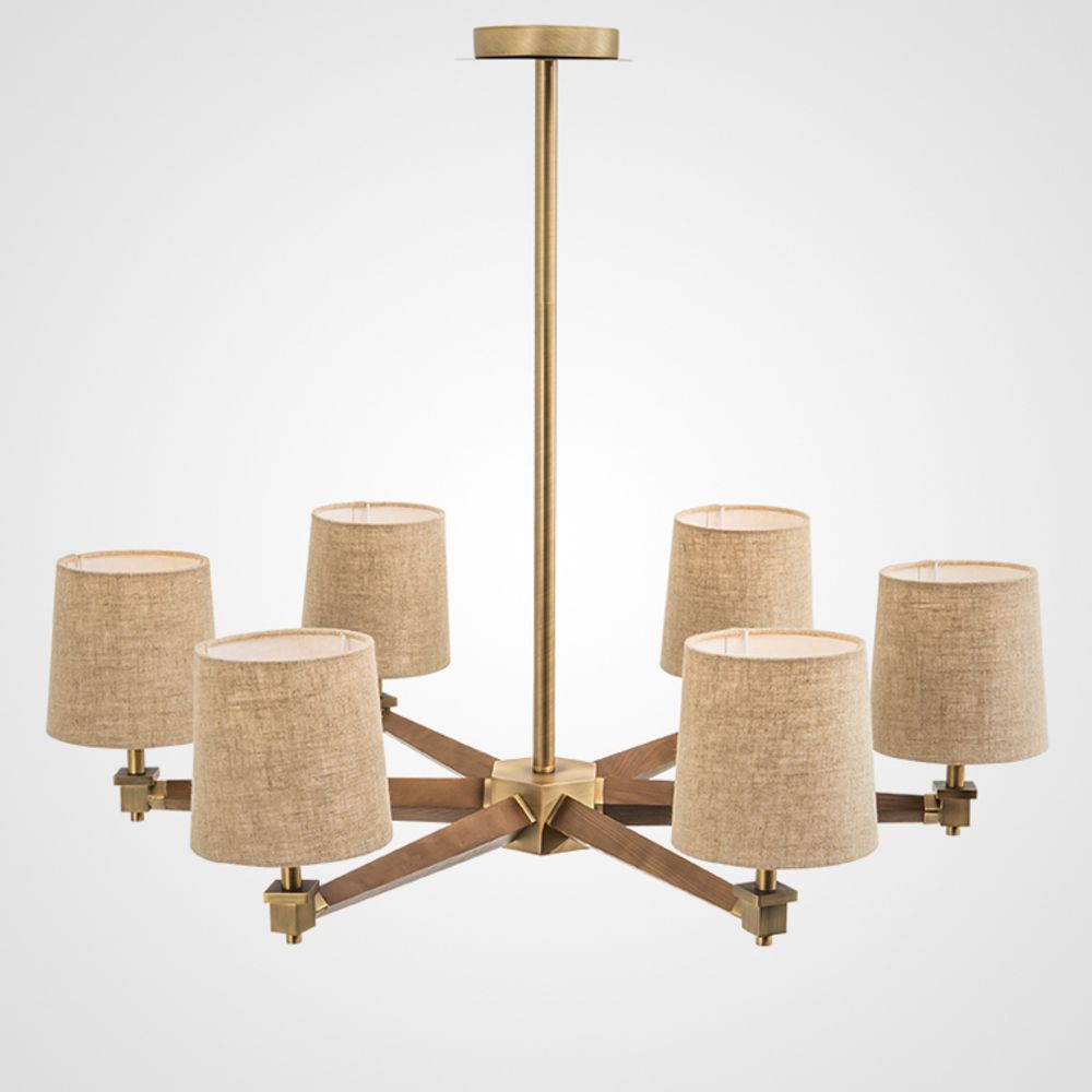 Люстра На Штанге Jorgenson D85 Beige/Dark Wood By Imperiumloft