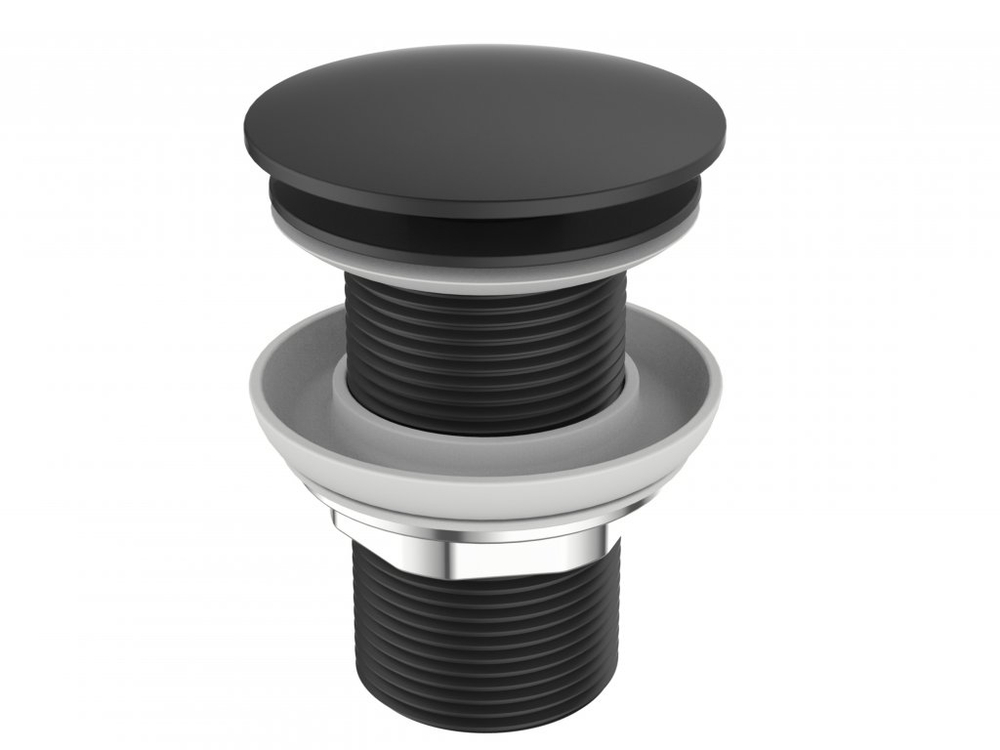 Донный клапан BelBagno с системой Клик-клак без перелива, чёрный матовый BB-SC-NERO
