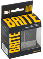 BRITE Кнопка звонка с индикацией для отелей 10А ВС10-1-9-БрС сталь IEK