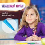 Фломастеры утолщенные 12 цветов вентилируемый колпачок BRAUBERG "PREMIUM" ПВХ-упаковка (6 штук в упаковке)