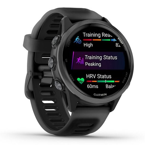 Garmin Forerunner 570 42 мм — сланцево-серый корпус, чёрный ремешок