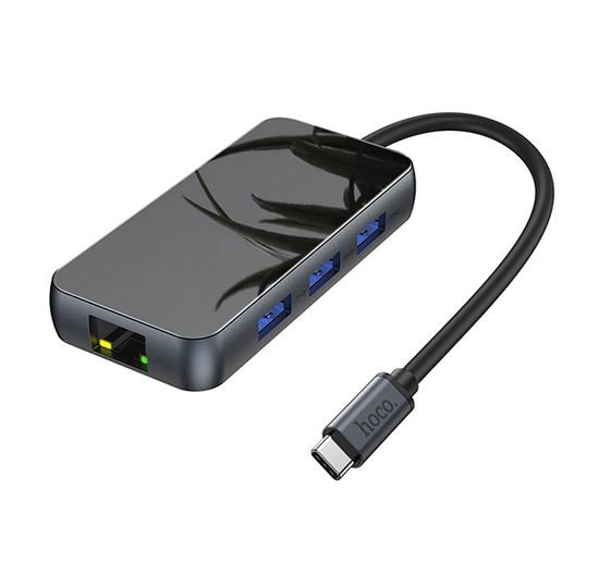 Мультипорт Hoco HB16 Type-C to 3xUSB 3.0 HDMI RJ45 Type-C