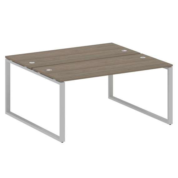 Metal System Рабочая станция на О-образном м/к БО.РАС-СП-2.4 Вяз Благородный/Металл Серый 1600*1475*