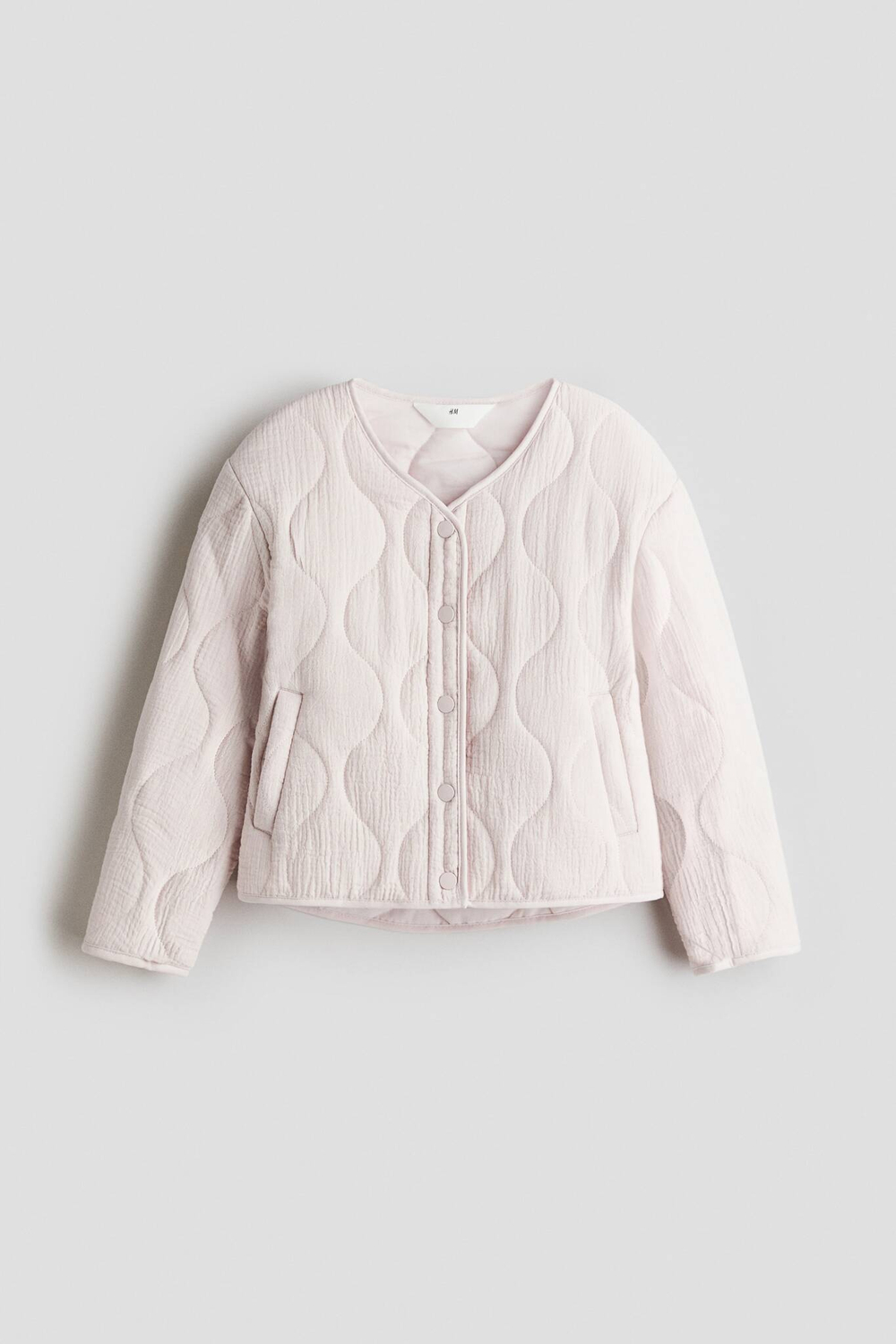 H&M Стеганая куртка из муслина, светло-розовый