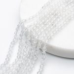 Горный хрусталь граненый бусины, диаметр около 3,3-3,5 мм, цена за нить 38 см
